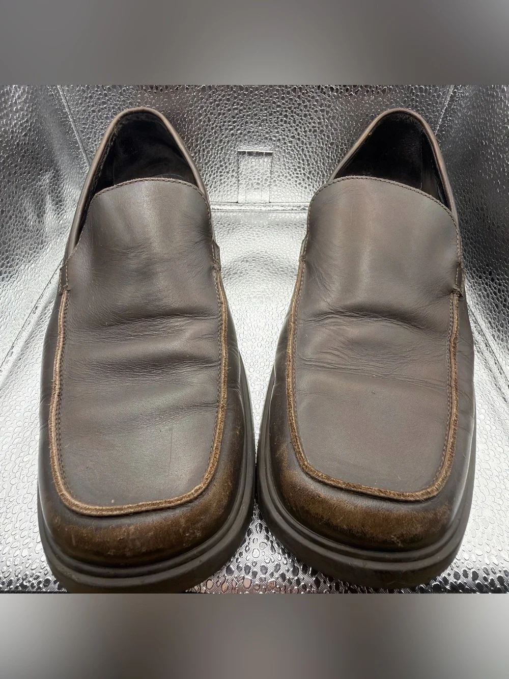 Banana Republic Dark Brown Leather Slip-On Loafers